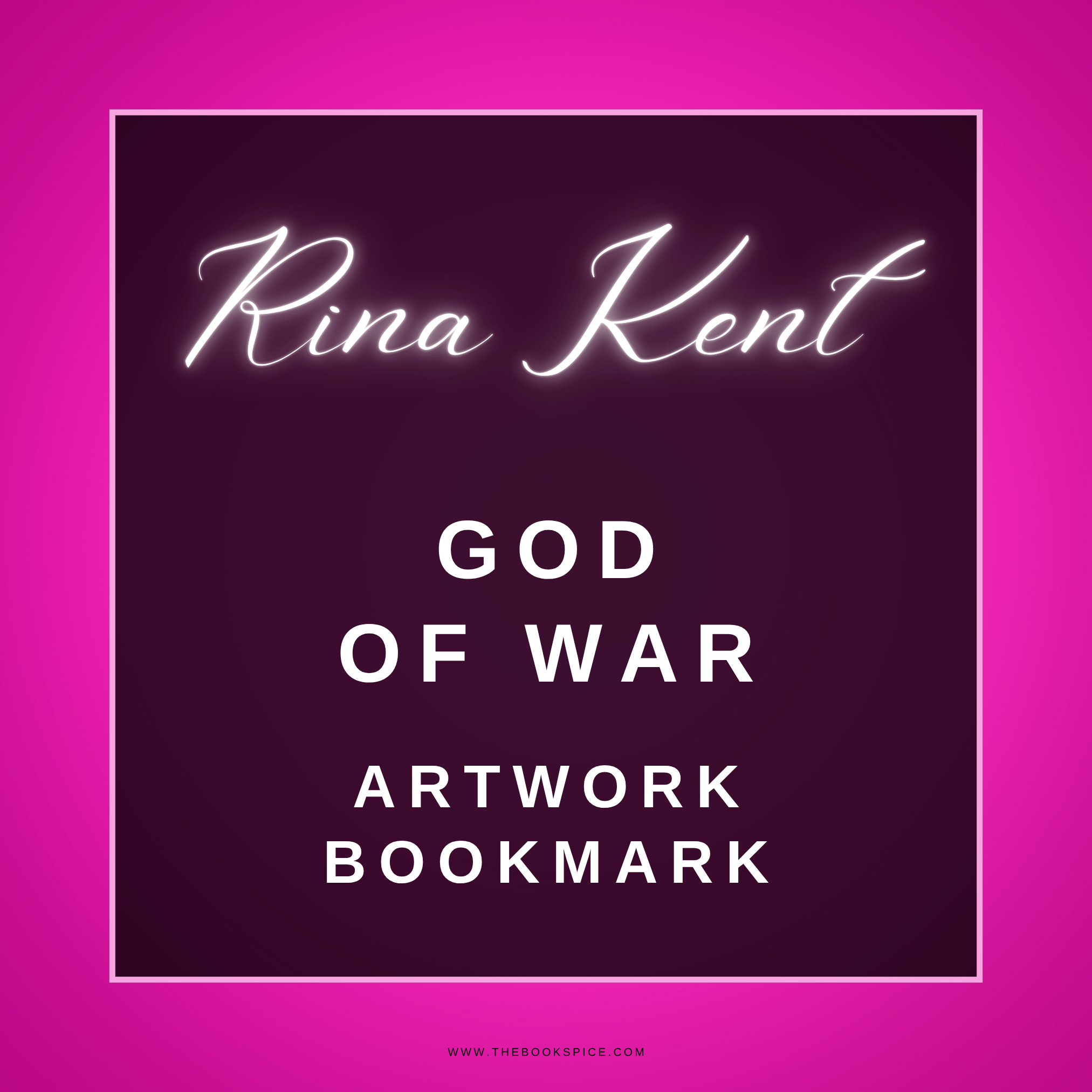 Rina Kent - God Of War Art Bookmark