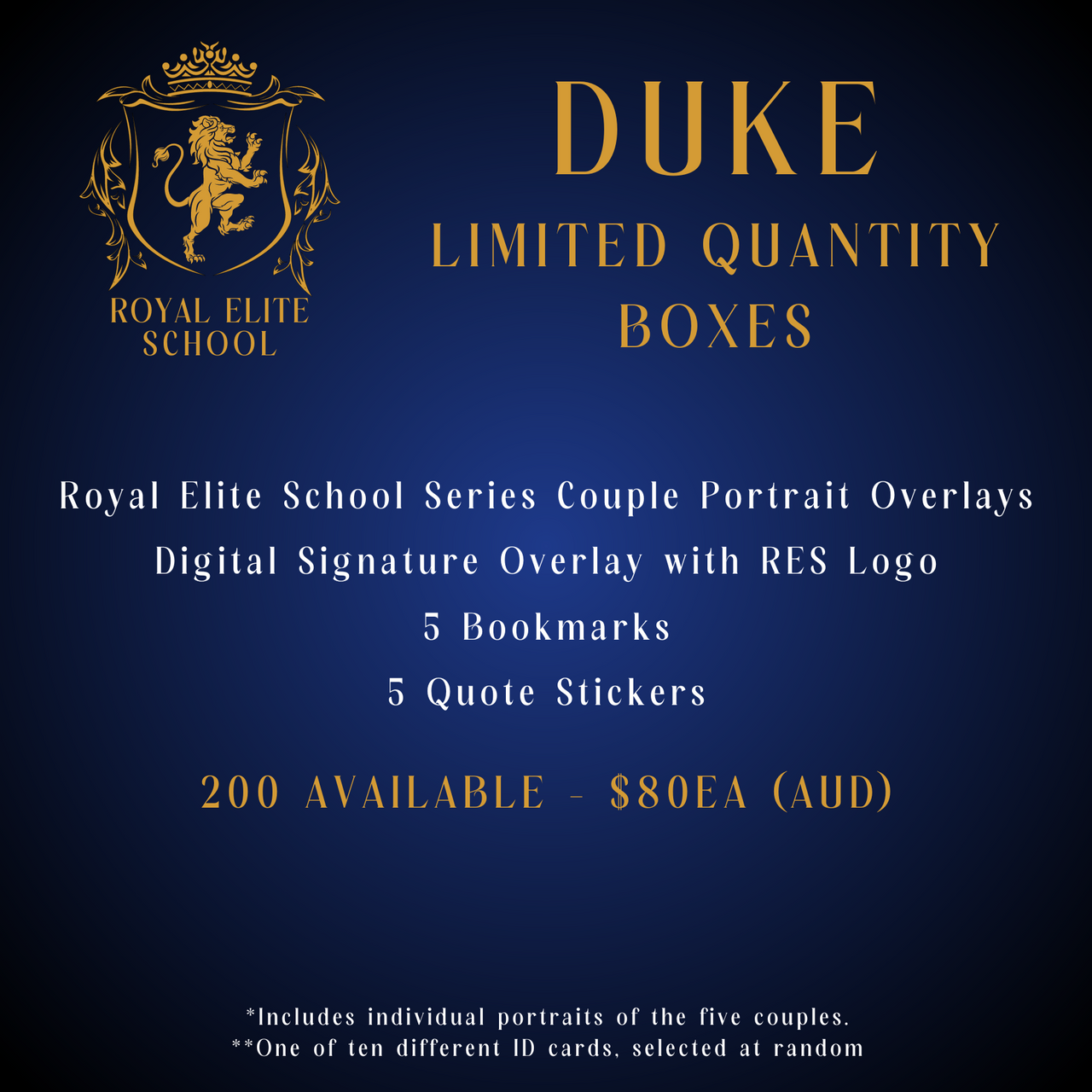 Rina Kent - DUKE - RES Series Limited Qty Box