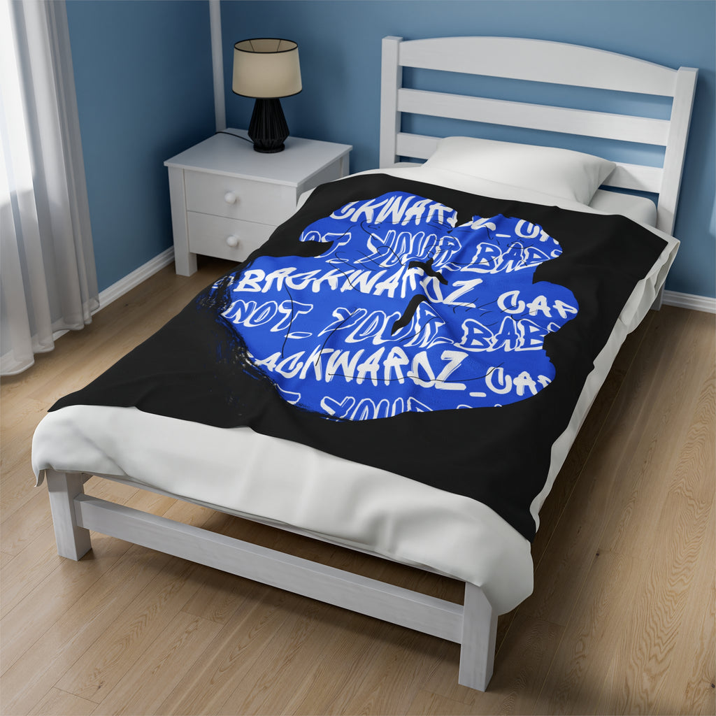 Nyla K - @backwardz_cap & @not_your_baby Velveteen Plush Blanket