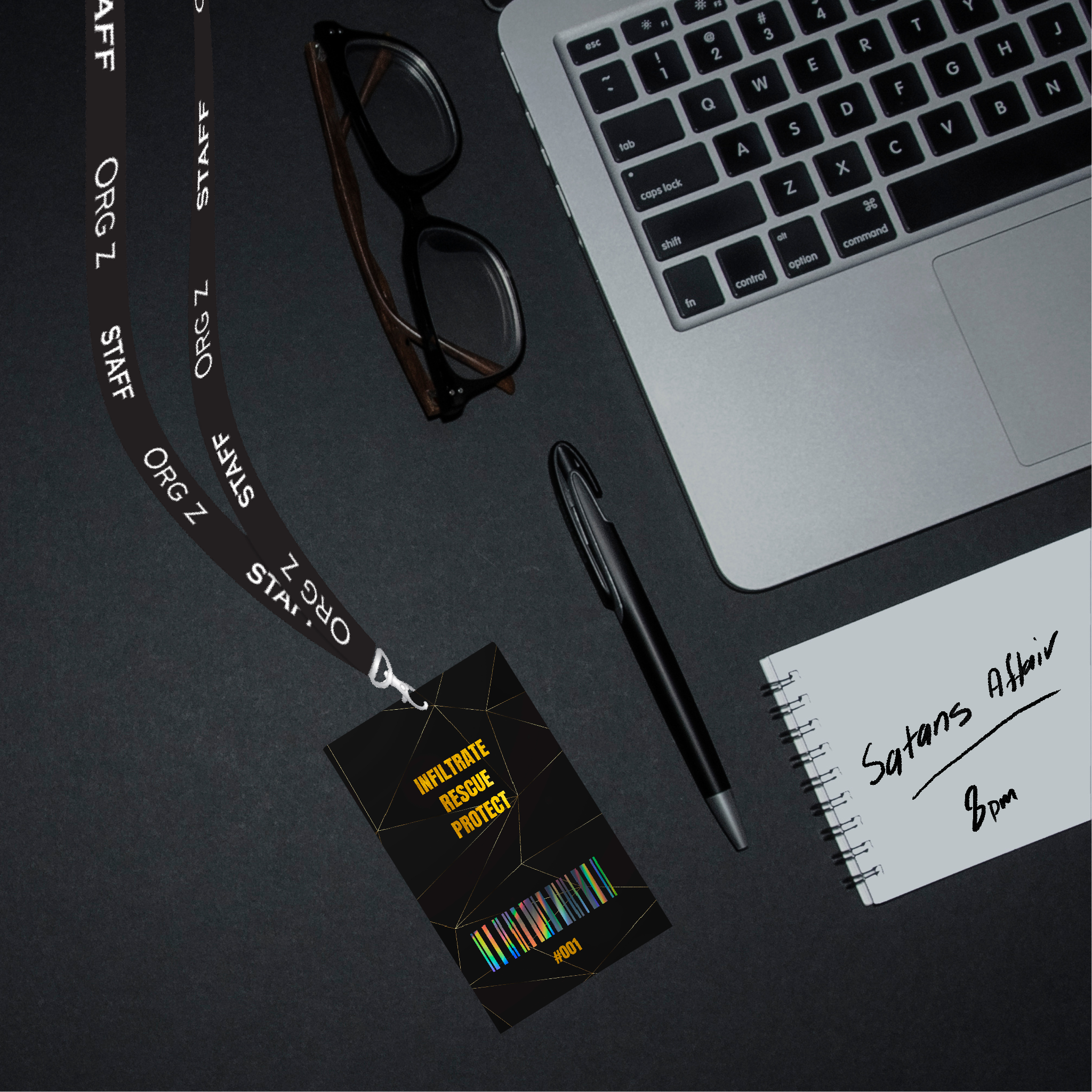 H.D Carlton - Org Z Staff Card and Lanyard